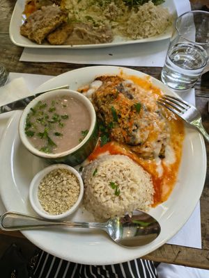 Berinjela à parmegiana at Taste and See in Sao Paulo