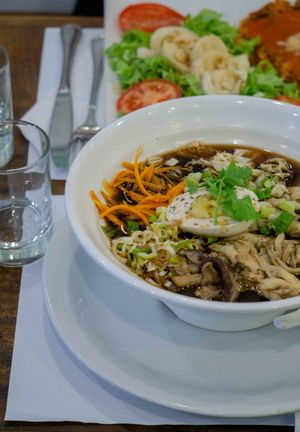 we had the asian soup and the omlette, so good!! 
picture taken by me, @bisschenglueckblog on instagram at Taste and See in Sao Paulo