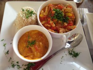 Moqueca: Bahia stew with vegetable meat served with manioc flour and whole rice. at Taste and See in Sao Paulo