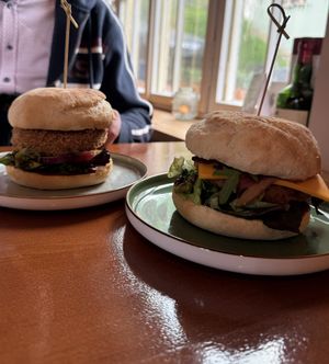 Both vegan burgers   at Mullan's Bar & Kitchen in Kaufbeuren