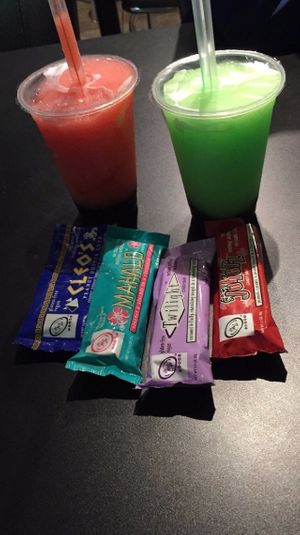 Slushes and candy at Boston Tea Stop in Cambridge