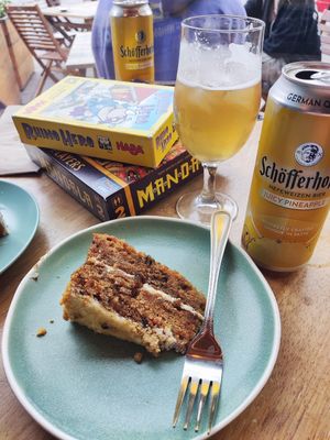 Carrot and ginger cake at Scaredy Cats Cafe Bar in Cardiff