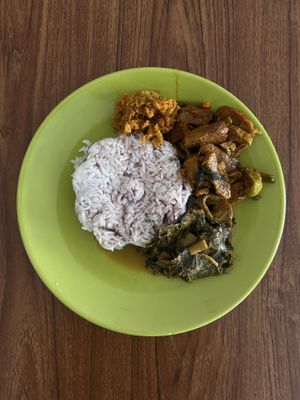 Our plate   at Youta Jay Vegetarian - เมตตาอาหารเจ in Muang