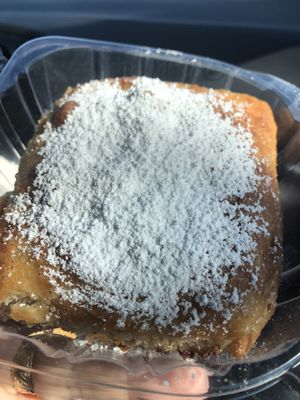 Cinnamon roll, similar to a beignet - not overly sweet, nice  at Three Girls on Spring in Charleston