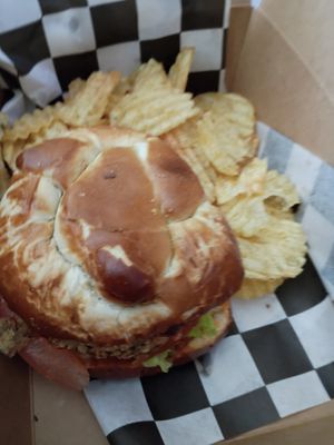 Crab Cake Sandwich at Three Girls on Spring in Charleston