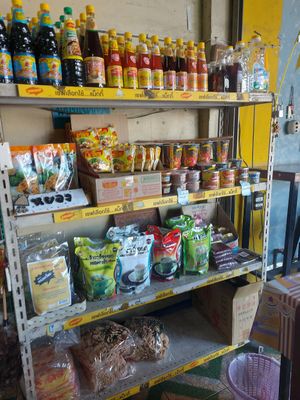 Dried goods at Raan Ahaan Jey Vegan Restaurant in Chiang Mai