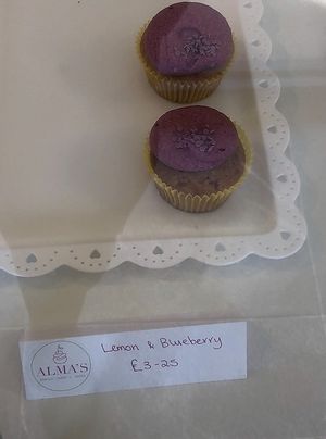 Lemon & Blueberry Cupcakes at Alma's Ethical Cakes & Bakes in Hebden Bridge