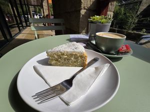 Lemon and poppy seed drizzle cake 🍋🤤 at Alma's Ethical Cakes & Bakes in Hebden Bridge