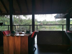 Overviewing the lake at Jetwing Vil Uyana in Sigiriya
