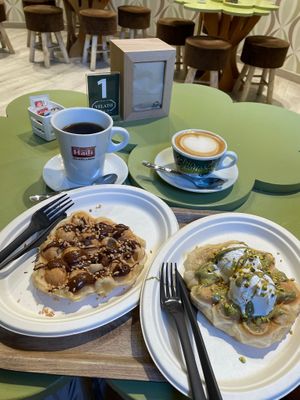 Amazing waffles!!! at Velato & Co. - Via Silla in Rome