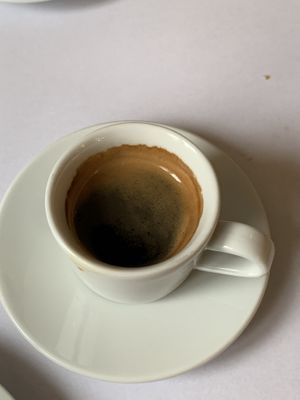 Dark roast espresso  at V Sorte Hest in Copenhagen