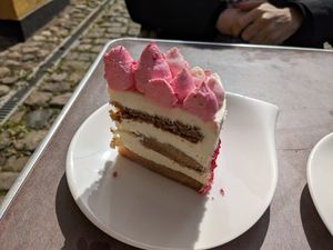 Vanilla kage. Quite rich! at V Sorte Hest in Copenhagen