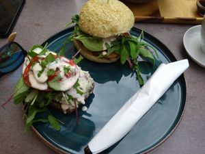 Smørebread and sandwich at V Sorte Hest in Copenhagen