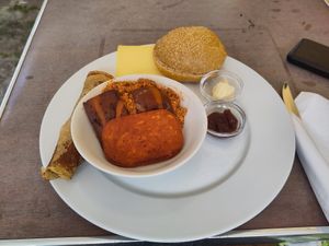 The brunch platter at V Sorte Hest in Copenhagen