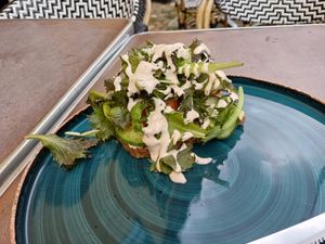 Avocado and cashew cheese sandwich at V Sorte Hest in Copenhagen