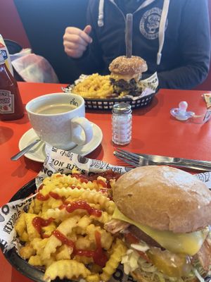 No beef burger  at Herbie's American Diner  in Cambridge