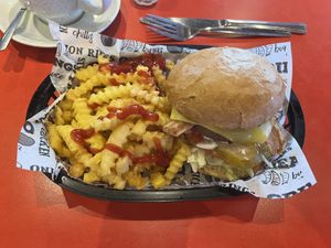 All leaf no beef   at Herbie's American Diner  in Cambridge