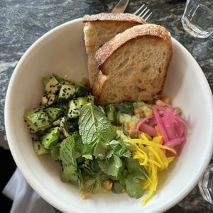 Chickpea scramble  at Great White in Venice