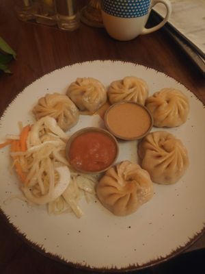 Vegan steamed momos at Tibet Haus in Berlin