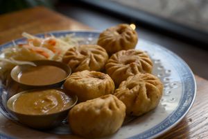 Fried veg momo at Tibet Haus in Berlin