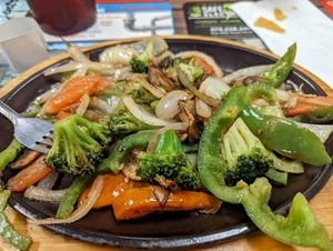 Veggie fajitas at La Huerta in Gentry