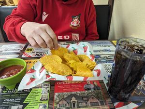 Chips and salsa at La Huerta in Gentry
