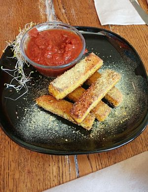 Polenta fries at The Food Forest in Peterborough
