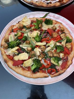 Vegan pizza  at Baba Louie's in Hudson