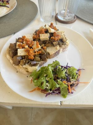 Eggplant and Feta Toast   at Phanguyana in Surat Thani
