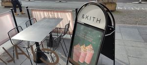 Outside tables at &KITH  in Leicester