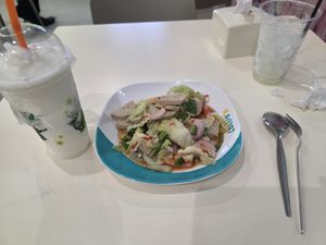 Vietnamese spicy sausage at So Vegan - Chom Phon in Bangkok