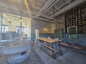 Seating at Knead Doughnuts in Providence