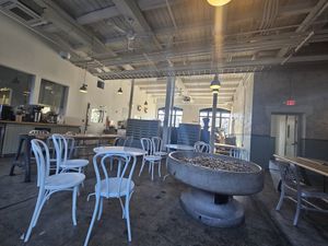 Seating at Knead Doughnuts in Providence