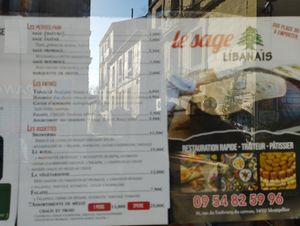 Menu (02/24) at Le Sage Libanais in Montpellier