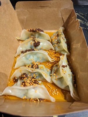 Leek dumplings at Shlen - Salamanca in Madrid