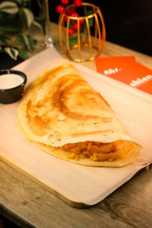 Dosa de Patata con Salsa de Coco at Shlen - Salamanca in Madrid