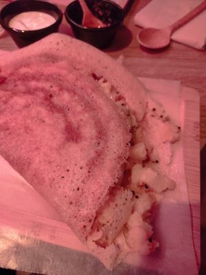 Dosa con salsa de coco at Shlen - Salamanca in Madrid