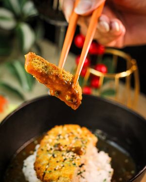 Katshlen Curry with jasmine rice at Shlen - Salamanca in Madrid