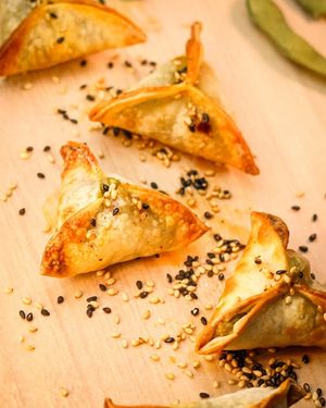 Edamame and Truffle Gyozas at Shlen - Salamanca in Madrid