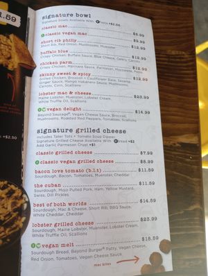 Menu February 2024 (3 of 3) at I Heart Mac & Cheese in Cincinnati