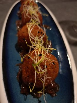 Croquetes de ceps at La Masia de Sant Celoni in St Celoni