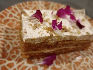 Carrot cake at La Masia de Sant Celoni in St Celoni