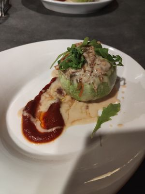 Calabacín relleno at La Masia de Sant Celoni in St Celoni