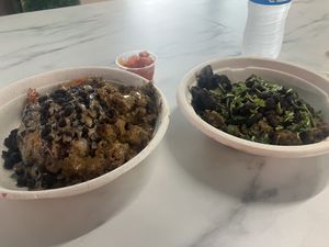 Two vegan bowls  at Trópiko in San Juan
