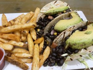 Black bean tacos  at Sal's Ballyhoo's in Key Largo