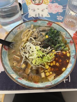 Vegan ramen with added spice  at KIBO NO KI in Paris