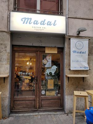 Entrance at Madal Cafe in Budapest