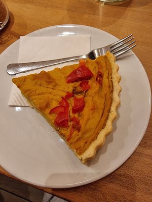 Vegan quiche at Madal Cafe in Budapest