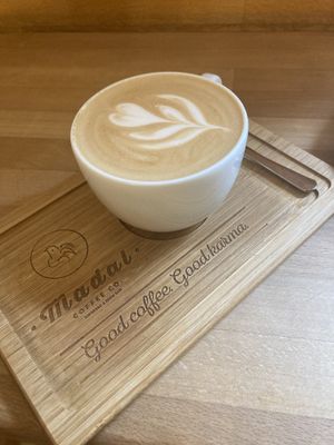 Oat latte  at Madal Cafe in Budapest