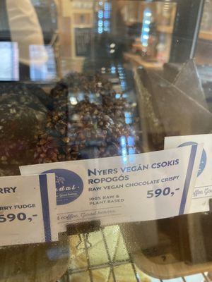 Vegan crispie  at Madal Cafe in Budapest